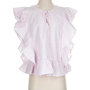 Marie Oliver Light Pink Flutter Sleeve Blouse